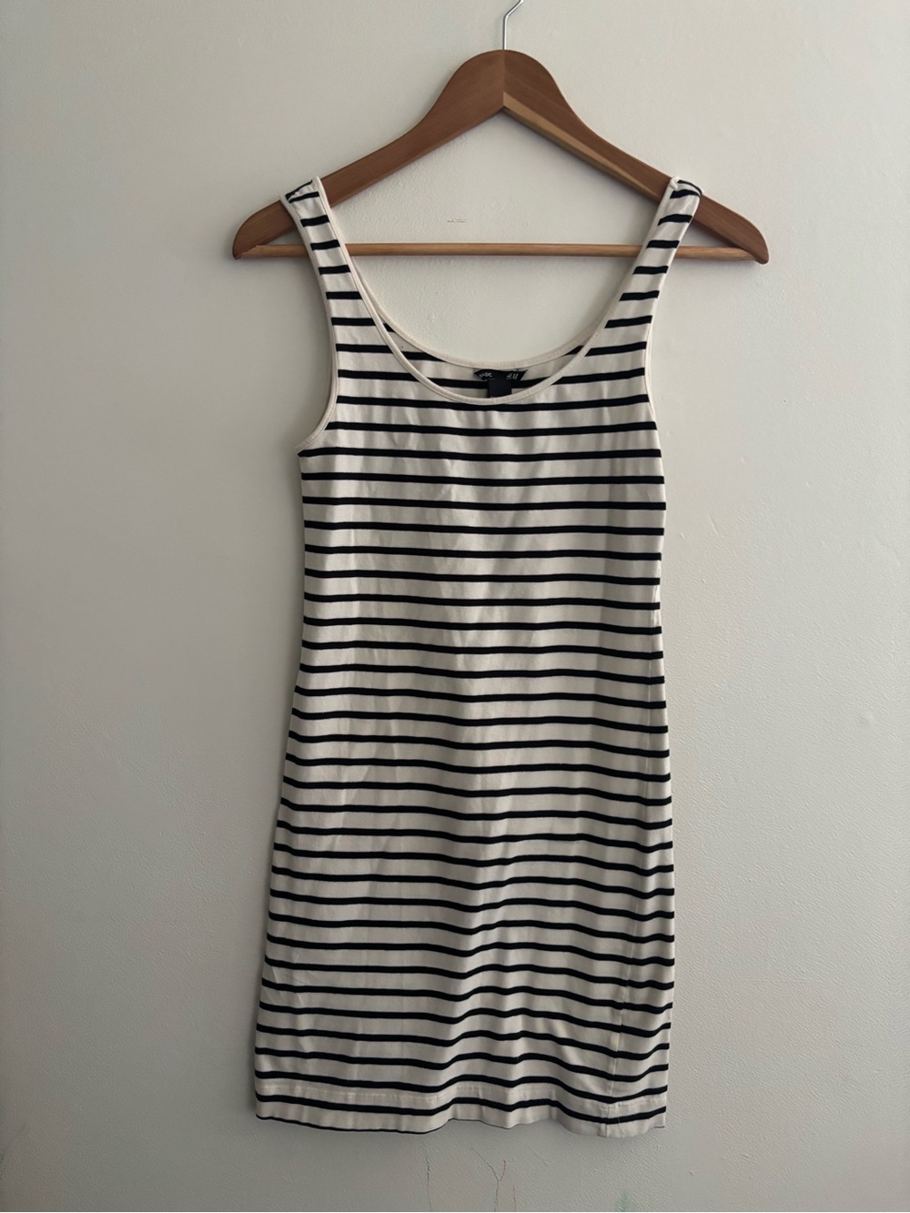 H&M Black and White Striped Tank Dress